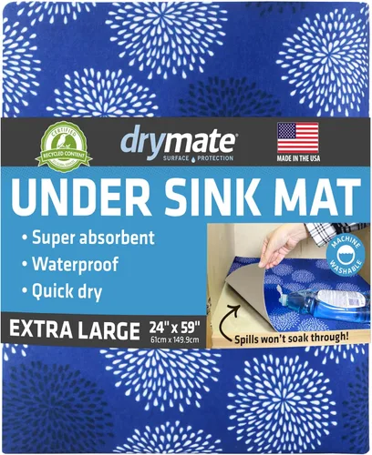 Miniatura 20 de Tapete Premium Drymate para Debajo del Fregadero, Tapetes Impermeables de Protección para Gabinetes de Cocina y Baño, Forros Absorbentes