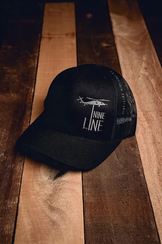 Miniatura 3 de Nine Line Gorra de béisbol ajustable con malla bandera estadounidense bordada y caída NL