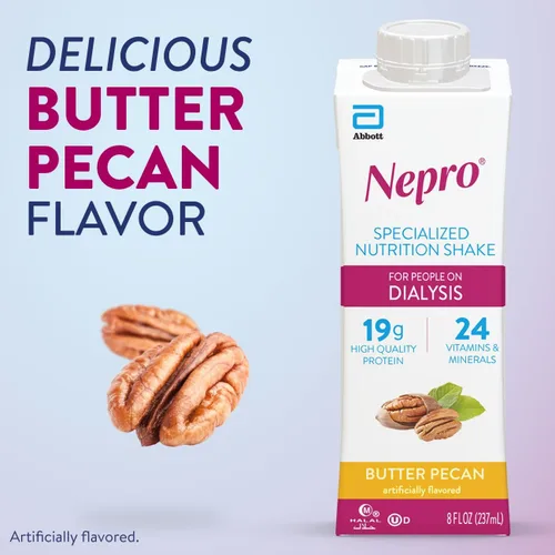 Miniatura 5 de Nepro Batido nutricional para personas en diálisis, 0.67 oz de proteína, 420 calorías, mantequilla y nueces, 8 onzas líquidas, paquete de 24