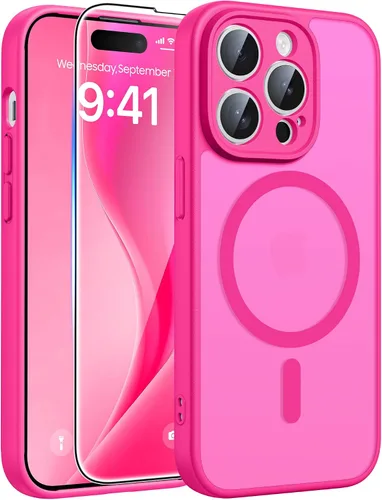 Miniatura 73 de FNTCASE - Funda para iPhone 16 Pro: magnética, mate, translúcida, de grado militar, protectora contra caídas, resistente, fina, duradera y a prueba