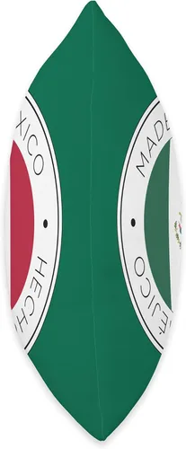 Miniatura 2 de Made In Mexico Almohada verde con bandera mexicana, 18 x 18 pulgadas, multicolor