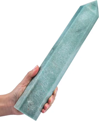 Miniatura 13 de AMOYSTONE Varita de obelisco hexagonal septario natural, torre de cristal curativo, 6 caras, pulida de 1.7 a 2 libras para reiki, chakra, regalos