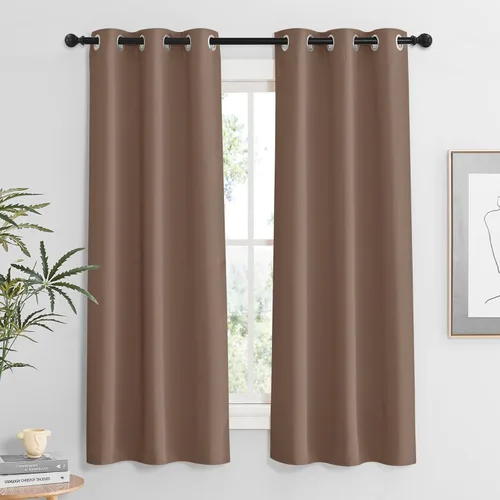 Miniatura 56 de RYB HOME Cortinas opacas de cocina de 36 pulgadas de largo, tratamiento de privacidad para ventanas pequeñas, aislamiento térmico, telón de fondo