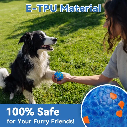 Miniatura 2 de Pelota de juguete indestructible para perros, pelotas de tenis duraderas para masticadores agresivos, pelotas flotantes y de alto rebote