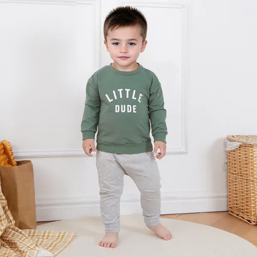 Miniatura 2 de Conjunto de ropa de 2 piezas para bebés y niños pequeños para otoño e invierno