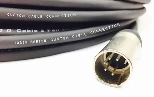 Miniatura 2 de Custom Cable Connection Cable de datos XLR de 24 AWG (calibre) DMX512 de 10 pies de 5 pines macho a hembra para iluminación de escenario, luces LED