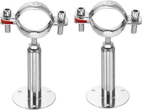 Miniatura 10 de HARFINGTON 2 piezas de montaje en pared de montaje en techo de acero inoxidable 304 abrazadera de soporte de tubo ajustable para tubo OD 1"-1.1