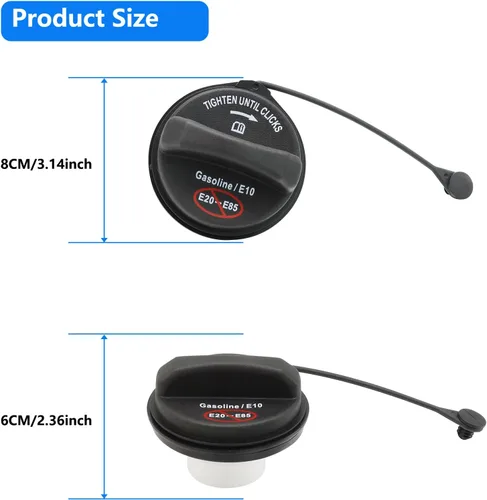 Miniatura 3 de FC1079 Reemplazo de tapa de gasolina para 2004-2009 F150 de reemplazo de tapa de combustible compatible con 2009-2021 F250 F350, Mustang 2008-2013