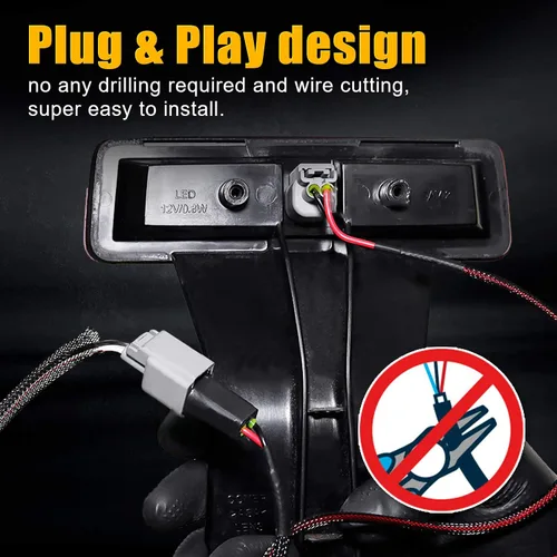 Miniatura 3 de SUPAREE Luz de Freno para Neumático de Repuesto Plug and Play Luz de Rueda Luz de Freno 3ra Luz de Freno Roja Compatible con Wrangler 2007-2018 JK