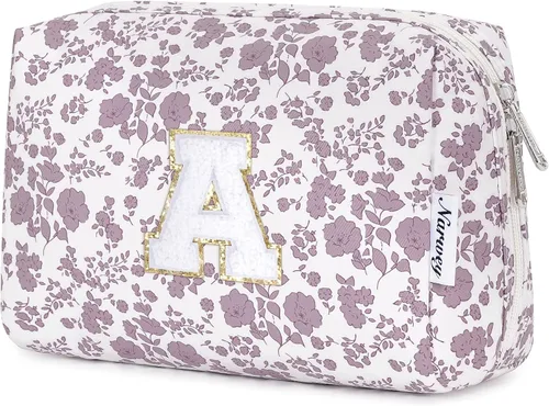 Miniatura 41 de Narwey Bolsa de maquillaje con inicial, regalos de graduación para adolescentes, niñas, niños y adolescentes, cosas de moda de 6 a 18 años, bolsa