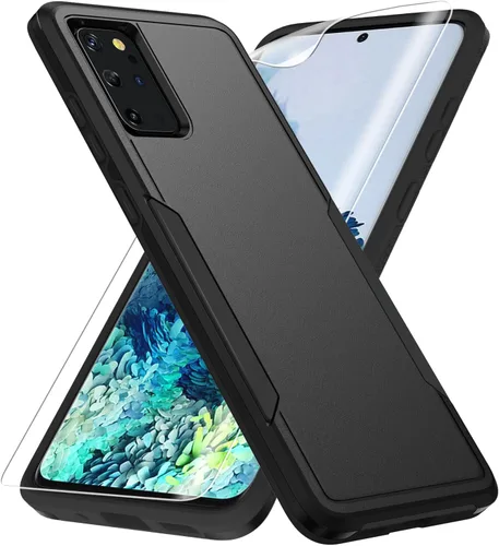 Funda para Galaxy S20 Plus, con protector de pantalla HD [prueba de caídas de grado militar] Funda protectora resistente a prueba de golpes para