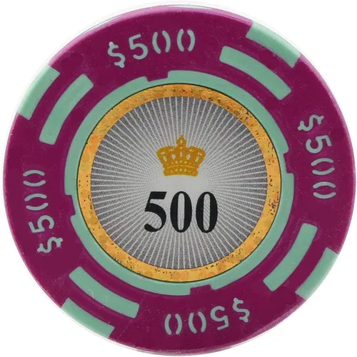 Versa Games Crown Casino - Fichas de póquer de arcilla de 0.35 onzas de peso, paquete de 50 (colores a elegir) (morado)