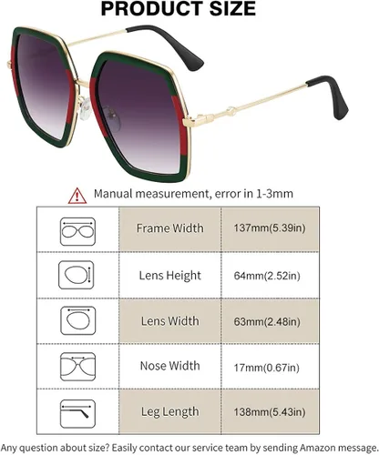 Miniatura 3 de WOWSUN Oversized Big Fashion Sunglasses for Women Irregular Large Shades UV Protection