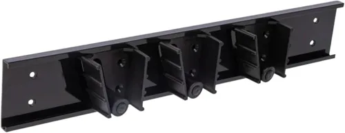Miniatura 2 de Restaurantware Soporte para trapeador de 17.7 pulgadas, plástico negro, 3 ranuras personalizables, tornillos incluidos