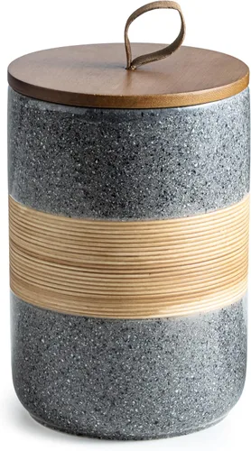 Miniatura 23 de Miamolo Tarro pequeño de cerámica con tapa, recipiente de café, recipiente de café, tarros de almacenamiento de alimentos para bolsa de té