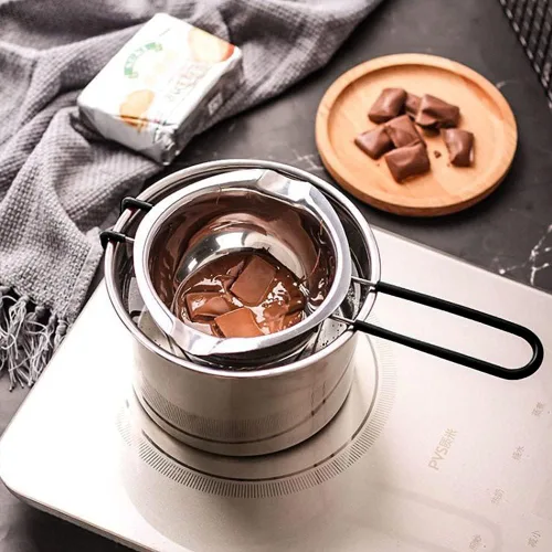 Miniatura 7 de Juego de olla de doble caldera, olla de fusión de acero inoxidable con espátula de silicona para derretir chocolate, jabón, cera, fabricación