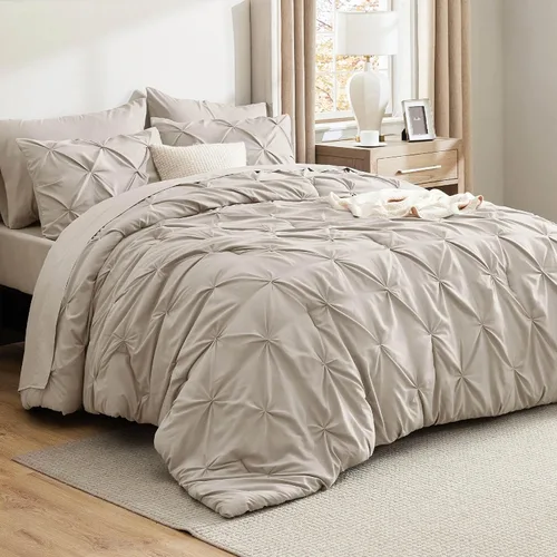 Miniatura 78 de Bedsure - Juego de edredón tamaño matrimonial verde azulado - Juego de ropa de cama tamaño matrimonial en una bolsa de 7 piezas, juego de cama 14
