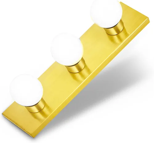 Miniatura 8 de Lighting Five Light Vanity Strip - Lámpara de espejo estilo Hollywood con placas cromadas, accesorios de grado de salón para dormitorio, baño