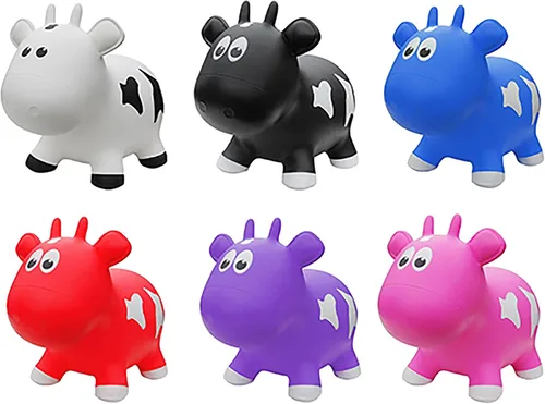 Miniatura 2 de Farm Hoppers Animales inflables que rebotan – galardonado juguete de salto de animales hinchables para niños, BPA, plástico sin látex, bomba de mano