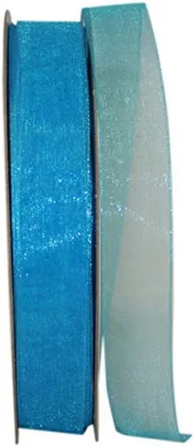 Miniatura 125 de Reliant Ribbon 25621-053-09C Cinta transparente de gasa, 1-1/2 pulgadas x 100 yardas, azul