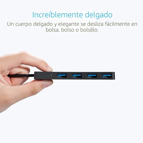 Miniatura 3 de Anker 4-Port USB 3.0 Ultra Slim – Puerto de catos para MacBook, Mac Pro/mini, iMac, Surface Pro, XPS, Notebook PC, pendrives, unidades de disco