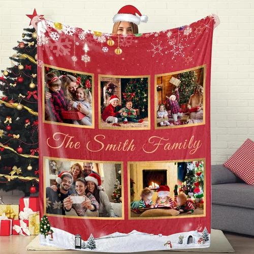 Miniatura 7 de Artsadd Mantas personalizadas con texto fotográfico, mantas de collage personalizadas con mis propias imágenes, fabricadas en Estados Unidos