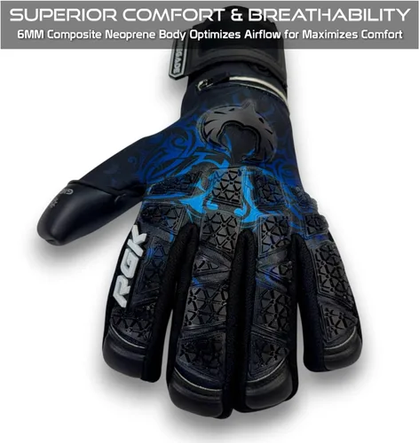 Miniatura 3 de Renegade GK Limited Edition Rogue - Guantes de portero de fútbol con microprotección (tallas 6-11, nivel 4+) Pro-Tek Fingersaves y agarre Giga
