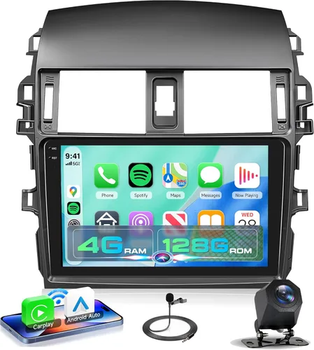 Miniatura 14 de Radio de coche 2G+64G para Toyota Corolla 2009-2013, estéreo de coche Android inalámbrico Carplay, Rimoody pantalla táctil de 9 pulgadas