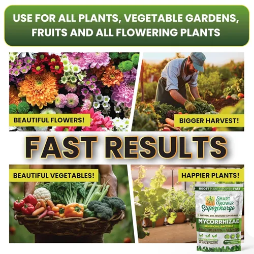 Miniatura 5 de Hongos micorrízicos con bacterias beneficiosas, tricoderma, algas marinas, melaza, yuca, Smart Grower Supercharge Potenciador de raíces de plantas