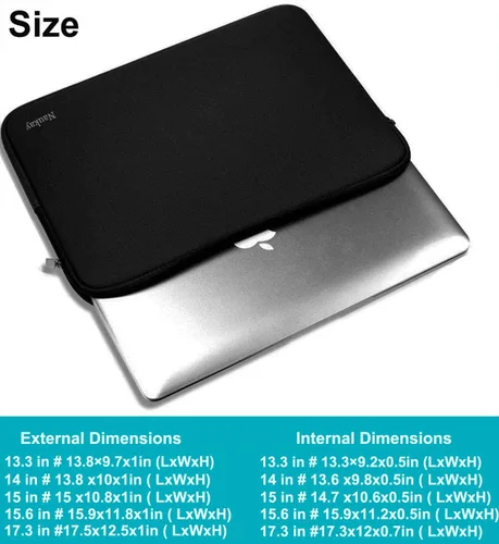 Miniatura 4 de Naukay Funda para Laptop, Funda de Neopreno Resistente de 13-13.3 Pulgadas para Laptop/Computadora Portátil/Funda de Bolsillo para Computadora