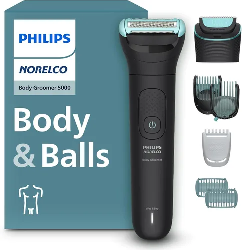 Miniatura 10 de Philips Bodygroom Series 5000, Recortadora de Ingle y Cuerpo a Prueba de Ducha, Afeitado Cercano y Cómodo, Aseo Corporal Completo Incluyendo