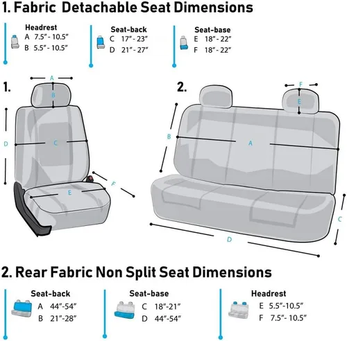 Miniatura 7 de Funda para asiento FH Group, Beige/Negro