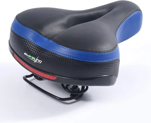 Miniatura 6 de EBIKELING Asiento de bicicleta de doble absorción de golpes, suave y cómodo, acolchado para hombres y mujeres, cómodo, espuma viscoelástica, ajuste