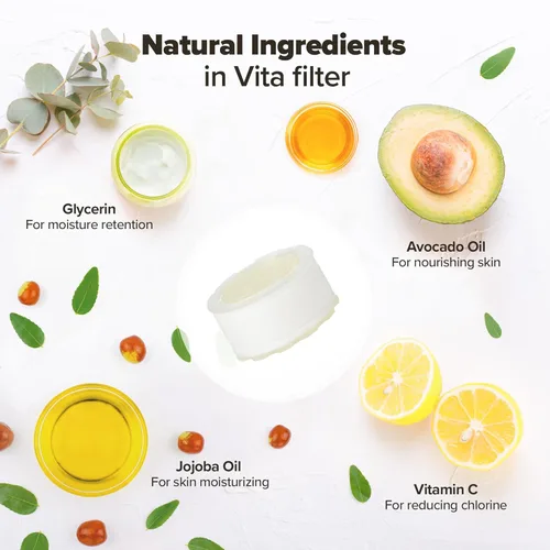 Miniatura 5 de Filtro de agua para grifo de lavabo de baño, filtración con gel de vitamina C, elimina el cloro y los metales pesados, suavizante de agua dura Verde
