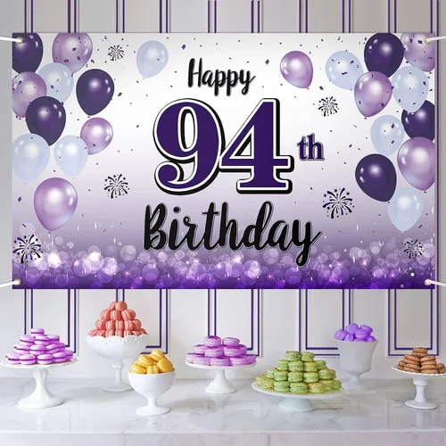 Miniatura 58 de Decoraciones de feliz cumpleaños 30, cartel grande de globo morado de 30 cumpleaños, suministros para fiesta de cumpleaños de 30 años. 30 (EE. UU.)