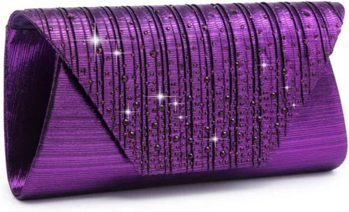 Miniatura 16 de Dasein - Bolsos de mano para mujer, para bodas, carteras para fiestas, bolsos de mano tipo clutch para cócteles, graduación, formales con strass