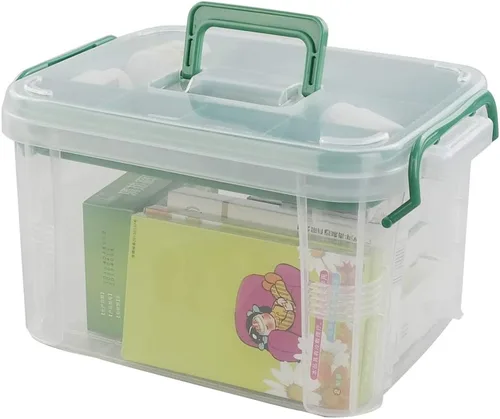 Miniatura 7 de Recipiente para botiquín de primeros auxilios, caja organizadora transparente, organizador de almacenamiento de medicamentos