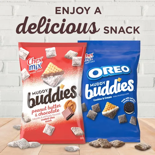 Miniatura 5 de Chex Mix Muddy Buddies, Mix de aperitivos de galletas OREO y crema, 9 oz