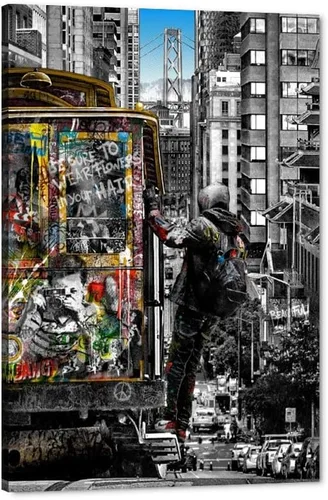 Miniatura 123 de Yatsen Bridge Arte Callejero Clásico Banksy Graffiti Arte de Pared Detrás de la Cortina Pósters Pinturas en Lienzo Imágenes de Graffiti Coloridas
