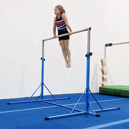Miniatura 6 de Gymnastics Bar, 5'10” Base length 45" to 71" Adjustable Horizontal Bar for Serious Training, 500 LBS Capacity, Professional Home Gym Equipment with