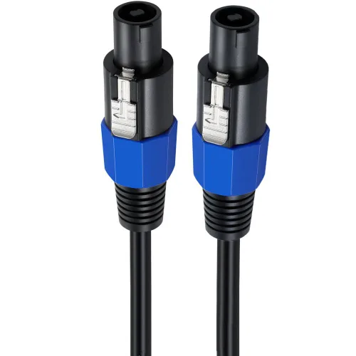 Miniatura 5 de Cable de altavoz, cable adaptador de audio macho a altavoz macho para DJ/PA cable de altavoz con bloqueo giratorio -1.8M/6FT