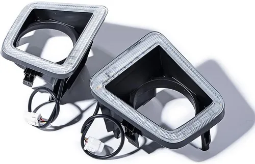 Compatible con Toyota Tundra 2014-2021 ámbar blanco DRL luz de circulación diurna conducción nocturna antiniebla kit de molduras de bisel