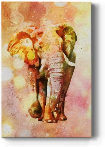 Miniatura 8 de Renditions Gallery Watercolor Elephant Gallery Wrapped Canvas Wall Art, 12x18, Black/White