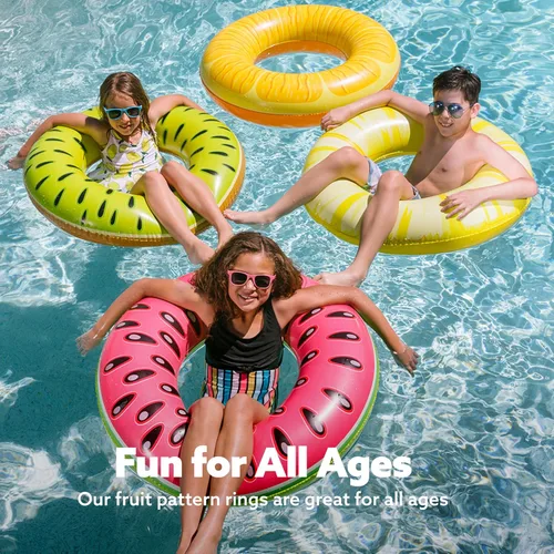 Miniatura 3 de Sloosh 4 Pack Inflatable Pool Floats, Pool Tube Rings, Swim Tubes, Floaties Toys, Beach Swimming Party Toys for Kids and Adults