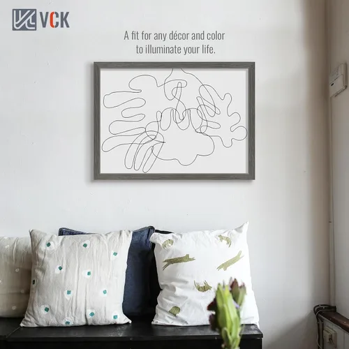 Miniatura 58 de VCK Marcos para póster de madera maciza de 22.375 x 34 pulgadas, marco de fotos A1 negro con montaje en pared, paquete de 3