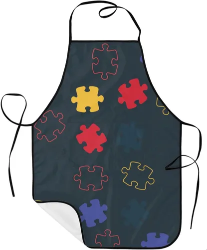 Sigouyinei Delantales para mujeres con bolsillos, delantal para hombres, delantal adecuado para chefs camareros, técnicos de uñas para hornear