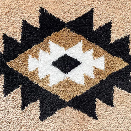 Miniatura 7 de Tapetes de baño bohemios antideslizantes geométricos, alfombras de baño esponjosas, suaves y absorbentes para baño, ducha, lavabo, hogar, entrada, L
