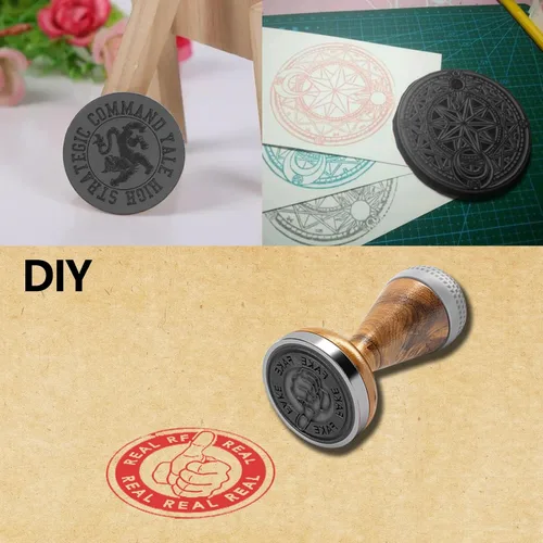 Miniatura 7 de Hojas de sellos de goma para máquina de grabado láser, 2 alfombrillas de goma suave para grabado de tamaño A4 para cortador láser para hacer sellos