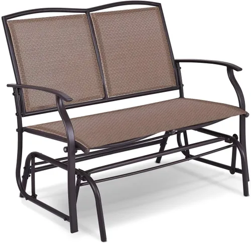 Miniatura 4 de Redeo Wenst'sKufAN - Silla mecedora para patio, banco de columpio para exteriores con marco de acero estable, banco mecedora para 2 personas, ideal