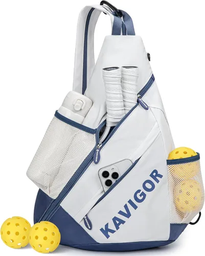 Miniatura 12 de KAVIGOR Bolsa de pickleball 2025, mochila ultraligera convertible con tela suave al tacto y bolsillo húmedo/seco, se adapta a 4 paletas +